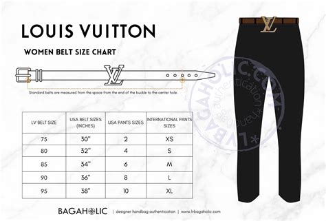 louis vuitton women's size chart.